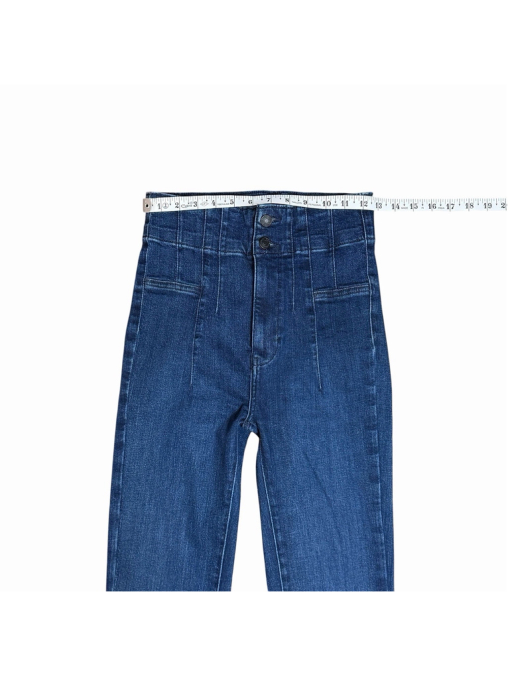 We The Free People NEW Jayde Flare Jeans Dark Wash Hi-Rise Size 26 - 33” Inseam - Picture 5 of 12